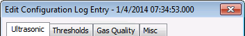 Edit Configuration Log Entry